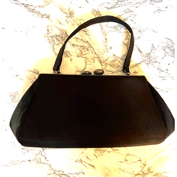 Jessica McClintock Small Black evening clutch bag - Picture 2 of 8